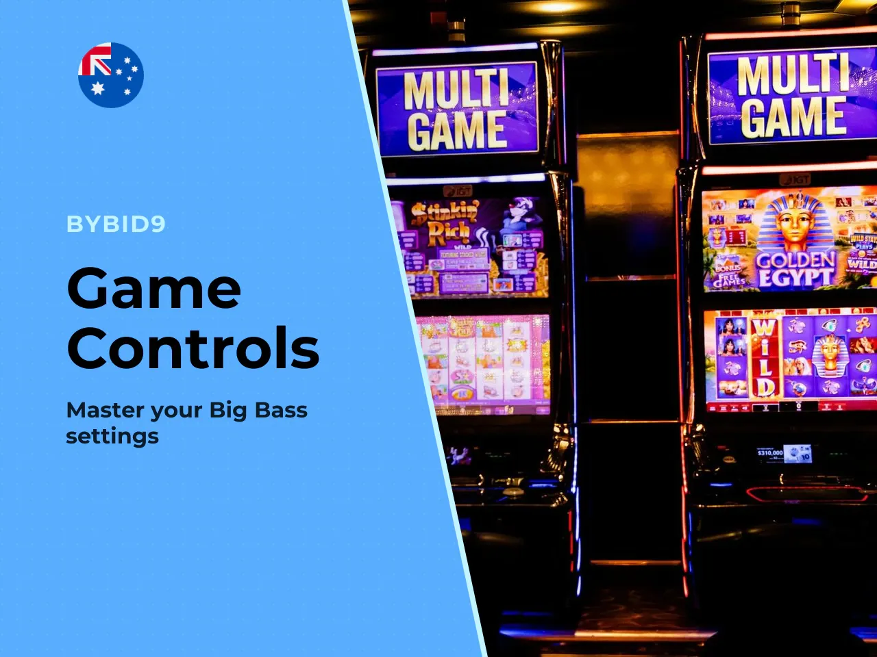 Caption Big Bass Bonanza control layout