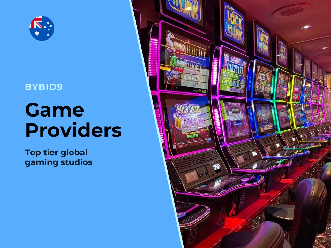 Game providers 40 studios. Bybid9's library